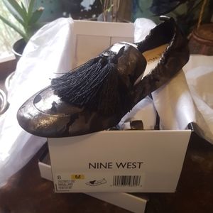Nine West Metallic Camo Tassle Mocs